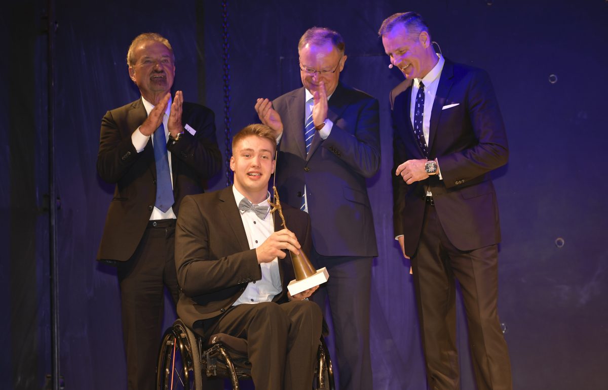 Gratulation Karl Finke Alexander Budde Stephan Weil Henry Maske